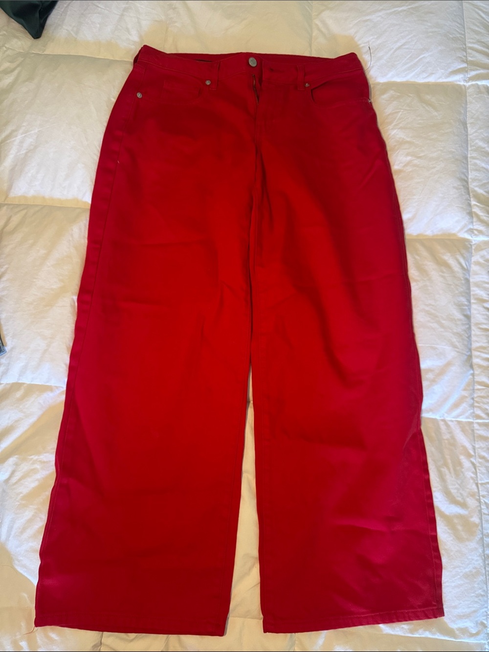 wild fable Red Wide Leg Jeans
